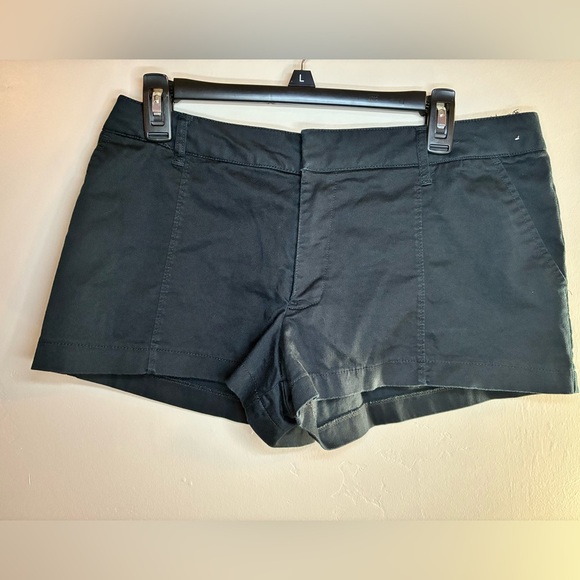 Abercrombie & Fitch 31 Mid Rise Short Shorts Cotton Y2K Booty Shorts Black 2” - Picture 1 of 6